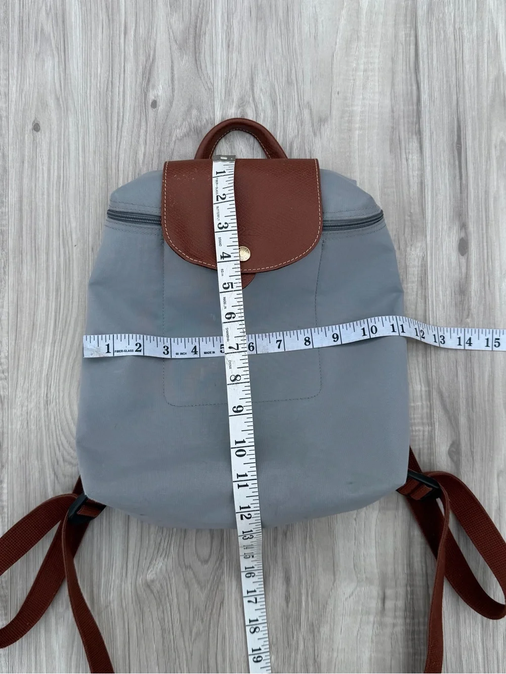 Longchamp Le Pliage Original Backpack in a grey-blue